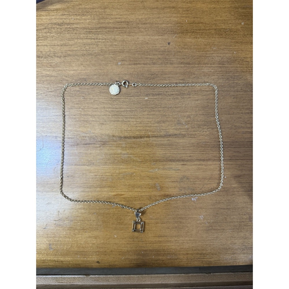 Marc Jacob's Silver square‎ pendant necklace